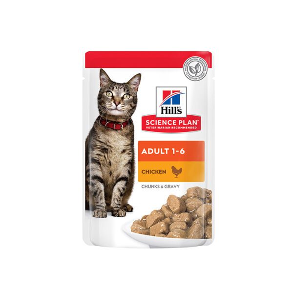 Hill's Science Plan Adult Wet Cat Food Chicken Pouches 85g