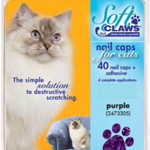 Soft Claws Nail Caps Medium Purple for Cats