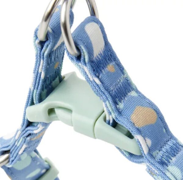 YOULY the Artist Blue Terrazzo Step-In Dog Harness for Dogs