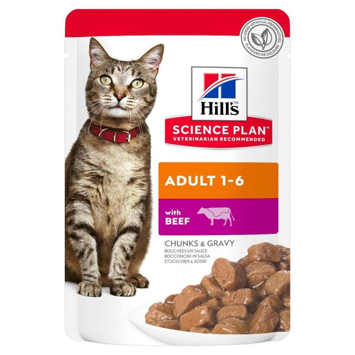 HILLS SCIENCE PLAN ADULT CAT BEEF WETFOOD 85G The Veterinary