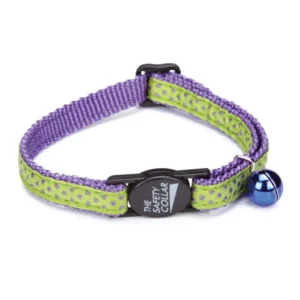 Savvy Tabby With RibbonCollar 8-12In Purple Dot